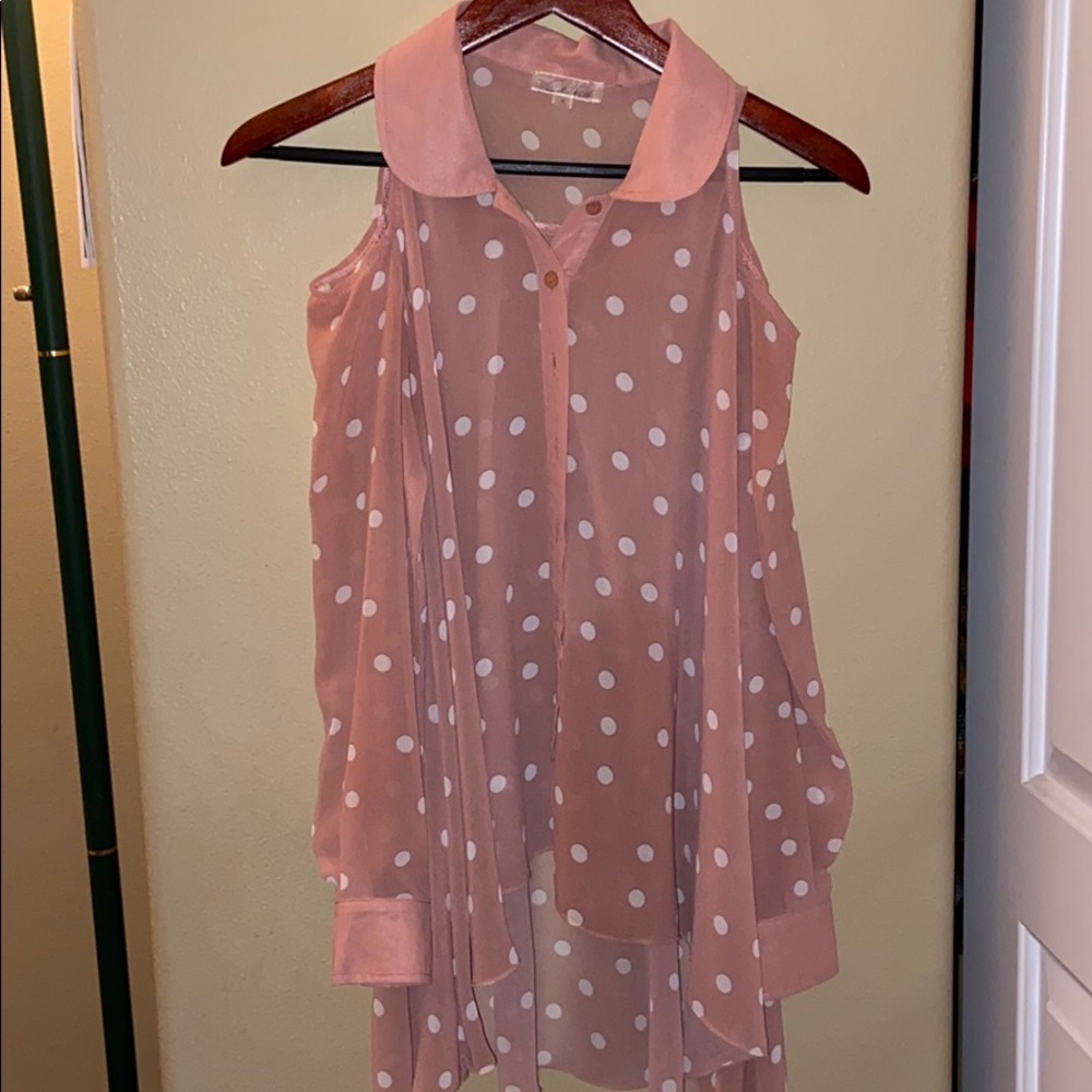 Cecico Sheer button up blouse